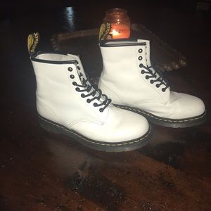 White Doc Marten boots